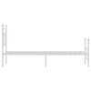 vidaXL Metal Bed Frame without Mattress with Footboard White 80x200cm