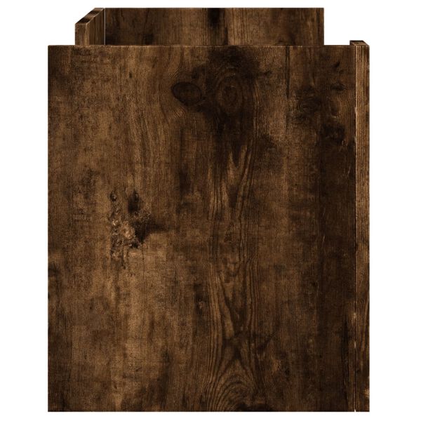 vidaXL TV Cabinet Smoked Oak 80x35x40 cm Engineered Wood