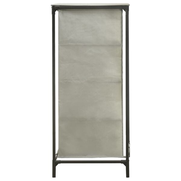 vidaXL Shoe Rack 55x36x76 cm Non-Woven Fabric and Steel Grey