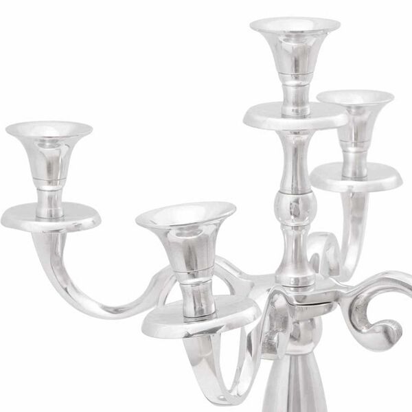 vidaXL Candle Holder Silver 39 x 39 x 60 cm Aluminium