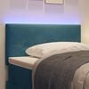 vidaXL LED Headboard with LED Strip Lights Manual Blue 80 cm Polyester