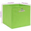 vidaXL Storage Boxes 10 pcs Green 32x32x32 cm Fabric