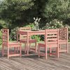vidaXL 5 Piece Garden Dining Set Solid Wood Douglas