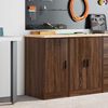 vidaXL Garage Storage Cabinet Brown Oak 40x51x85 cm Solid Wood Pine