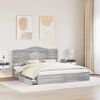 vidaXL Storage Bed Grey Sonoma 180 x 200 cm Engineered Wood