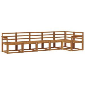 vidaXL Outdoor Sofa Set 6 pcs Natural Solid Acacia Wood