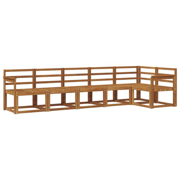 vidaXL Outdoor Sofa Set 6 pcs Natural Solid Acacia Wood