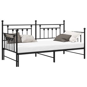vidaXL Daybed Frame Black 100 x 200 cm Steel