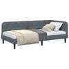 vidaXL Corner Bed Frame with Headboard Dark Grey 90 x 200 cm Velvet
