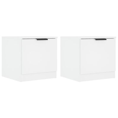 vidaXL Bedside Cabinets 2 pcs White 40x39x40 cm