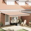 vidaXL Retractable Awning Orange and Grey 400 x 300 cm