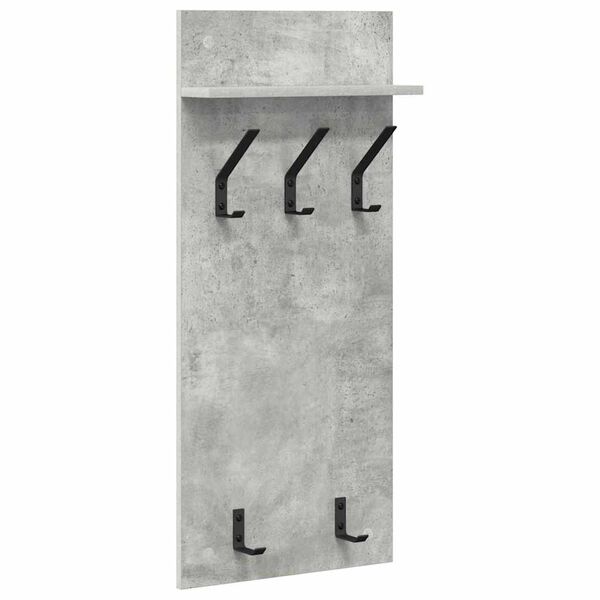 vidaXL Wall-Mounted Coat Rack with Shelf Concrete Grey 40 x 10 x 90 cm