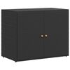 vidaXL Garden Storage Cabinet Black 100x55.5x80 cm Poly Rattan