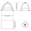 vidaXL Beach Tent 2-Person Grey Quick Release Waterproof