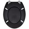 vidaXL Toilet Seats with Lids 2 pcs MDF Black