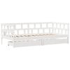 vidaXL Daybed with Drawers without Mattress White 80x200 cm Solid Wood