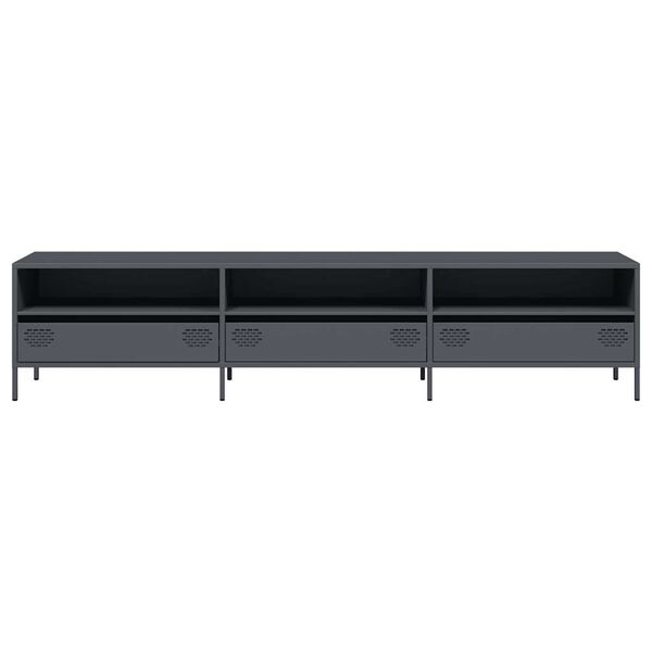 vidaXL TV Cabinet Anthracite 202x39x43.5 cm Cold-rolled Steel