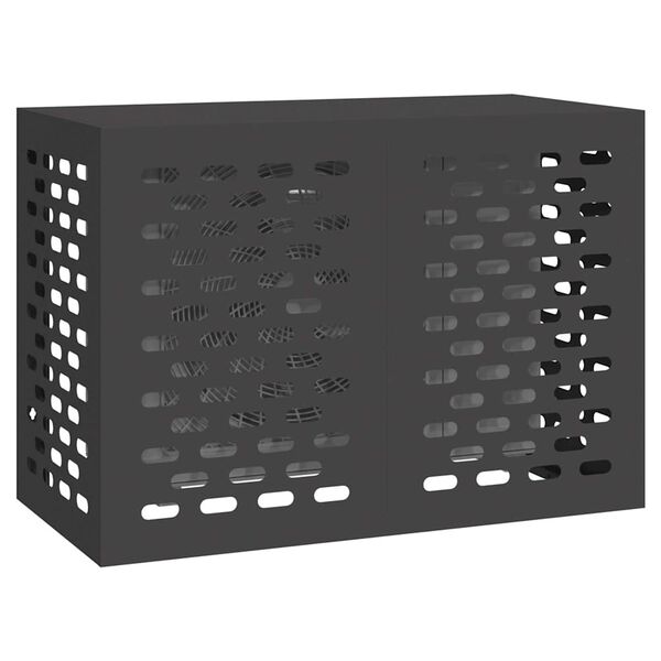 vidaXL Air Conditioner Cover Black 100 x 50 x 70 cm Steel