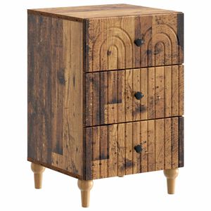 vidaXL Bedside Cabinet Old Wood 43x 41 x 66.5 cm Engineered Wood