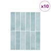 vidaXL Rectangular Tile 10 pcs Grey Green 29 x 23 x 0.08 cm