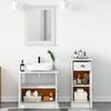 vidaXL Bathroom Furniture Set 3 pcs Antique White Solid Pine Wood
