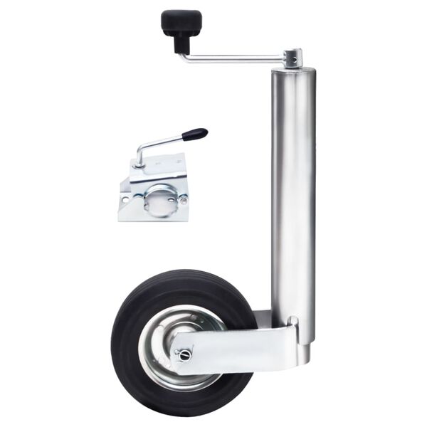 vidaXL Trailer Jack Wheel with Split Clamp 60 mm Galvanized Steel