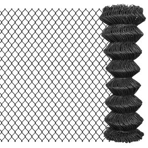 vidaXL Chain Link Fence Steel 25x1.25 m Grey
