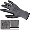 vidaXL Work Gloves Nitrile 24 Pairs Grey and Black Size 8/M