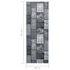 vidaXL Runner Rug BCF Grey with Block Pattern 80x150 cm