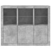 vidaXL Sideboards with LED Lights 3 pcs Concrete Grey Engineered Wood
