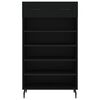 vidaXL Shoe Cabinet Black 60x35x105 cm Engineered Wood