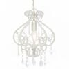 vidaXL Ceiling Lamp with Beads White Round E14
