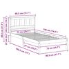 vidaXL Bed Frame with Headboard Wax Brown 75 x 190 cm Solid Pine Wood