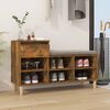 vidaXL Shoe Cabinet Smoked Oak 102x36x60 cm Engineered Wood