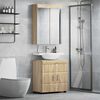 vidaXL Bathroom Furniture Set TULUM Sonoma Oak Engineered Wood