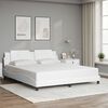 vidaXL Bed Frame without Mattress "Zadar" White 180x200 cm Super King Faux Leather