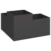 vidaXL Garden Planter Black 100 x 100 x 48 cm Steel