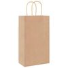 vidaXL Paper Bags 50 pcs with Handles Brown 21x11x36 cm