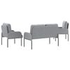 vidaXL Sofa Sets 3 pcs Light Grey 115 x 56 x 80 cm Plywood