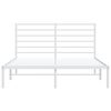 vidaXL Metal Bed Frame without Mattress with Headboard White 140x200cm