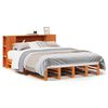 vidaXL Bookcase Bed without Mattress Wax Brown 135x190 cm Solid Wood