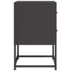 vidaXL Bedside Cabinet Black 36x39x60.5 cm Steel