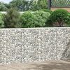 vidaXL Trapezium Gabion Raised Bed Galvanised Steel 150x20x100 cm