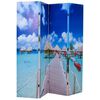 vidaXL Folding Room Divider 160x170 cm Beach
