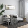 vidaXL Pull-out Sofa Bed Frame without Mattress White Metal 90x200 cm
