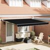 vidaXL Retractable Awning Black 400 x 300 cm Polyester and Aluminium