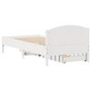 vidaXL Bed Frame without Mattress White 100x200 cm Solid Wood Pine
