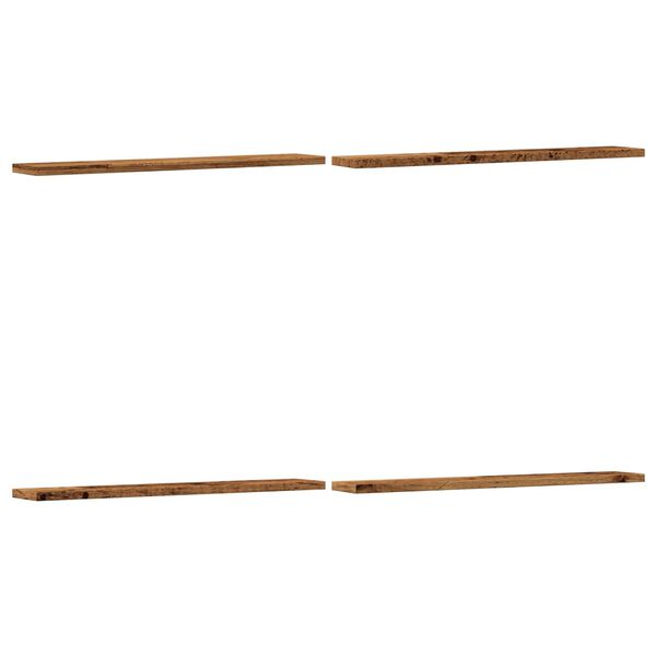 vidaXL Bookshelf Boards 4 pcs Old Wood 60x10x1.5 cm Engineered Wood