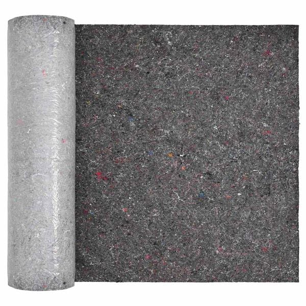 vidaXL Pond Fleece Folding Grey 1 x 10 m Polyester and Cotton
