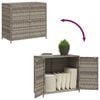 vidaXL Garden Storage Cabinet Grey 83x45x76 cm Poly Rattan